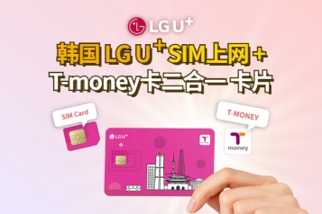 韩国 LG U+ SIM及T-Money 2 in 1