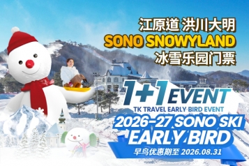 [1+1活动] 洪川大明维尔瓦第度假村 冰雪王国 Snowyland 门票